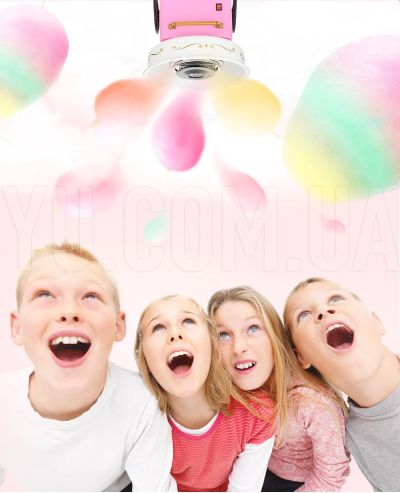 Большой портативный аппарат для приготовления сладкой сахарной ваты Candy Maker, 30 см